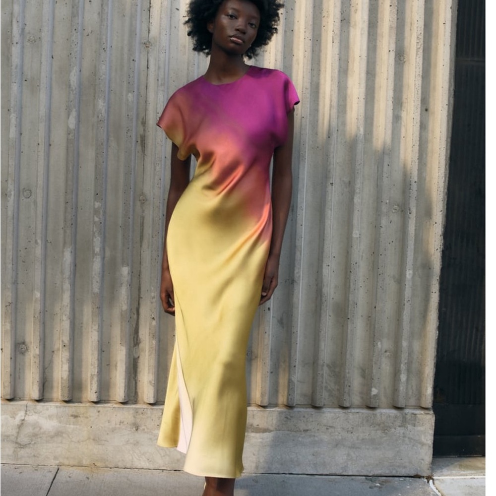 Zara Tie Dye Printed Dress